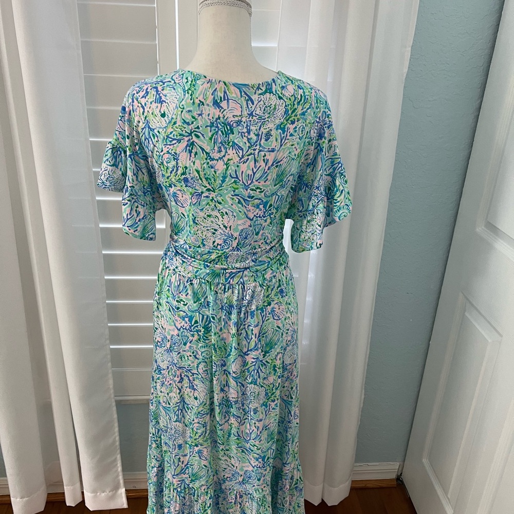 Lilly Pulitzer EUC Juliet Ruffle Midi Dress - Picture 5 of 8